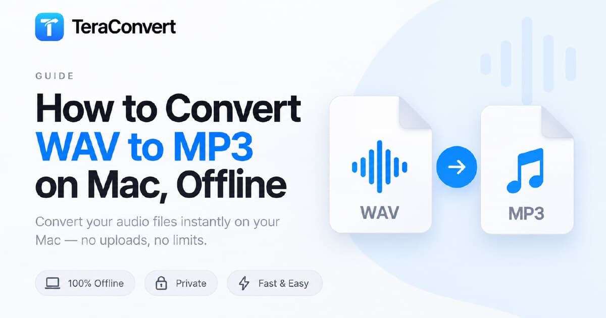 How to Convert WAV to MP3 on Mac, Offline