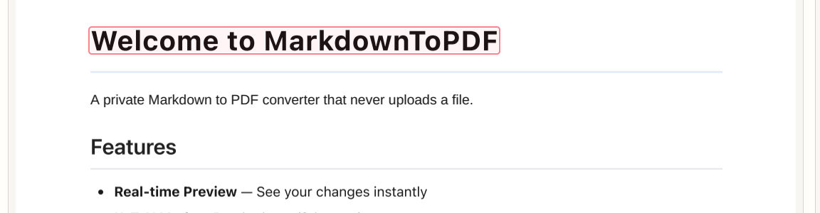 A PDF page where the second line has been retyped, sitting at the same size and position as the untouched lines around it